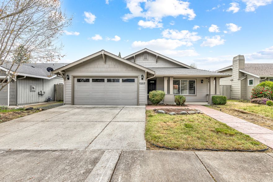 This Beautiful single level home is updated and move in ready!! The Vaulted Ceilings compliment this spacious 3 Bedroom 2 Bathroom layout with over 1,300 sqft. New Flooring, Trim and Fixtures thoughout the entire home along with a fresh coat of paint. Extensive Storage and Cabinet space in the Kitchen with Granite Countertops and brand new Sink. The Master Bedroom has a walk in closet and brand new easy access Step-In Shower. Fully fenced Backyard with flawless Stamped Concrete patio and walkways. Call to schedule your private tour today!