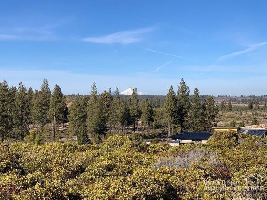 This premium Casacde view lot sits adjacent to the Deschutes National Forest offering direct access to Phil's Trail system for biking and hiking. Build by BendTrend Homes with luxury finishes and craftsmanship including hardwood floors in the main living areas, quartz countertops in the kitchen and bathrooms, tiled showers and floors in the bathrooms, vaulted ceilings, an abundance of windows and covered exterior living spaces. This homesite features a spacious single-level floor plan with 3 bedrooms, and a bonus room that could be a large 4th bed, and a 3-car garage. The community is across from the Tetherow pool, fitness center, dining, and golf course. A social membership initiation fee is included. AlI photos are of other completed but sold homes and feature the chosen interior palette and similar floor plan. These private residences may not be used as vacation rentals but are discerning primary or secondary homes. Exceptional value for Tetherow living! Est. October completion.