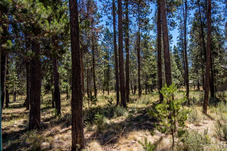 This level nicely treed lot is located in the north end ( aka quiet area) of River Village in Sunriver. Easy access to both the Deschutes River and Deschutes National Forest Lands. Plenty of trails, both paved and dirt to do your exploring. Also nearby are the Woodlands Golf Course, 9 tennis courts & the Sunriver Owners (only) North Swimming Pool.