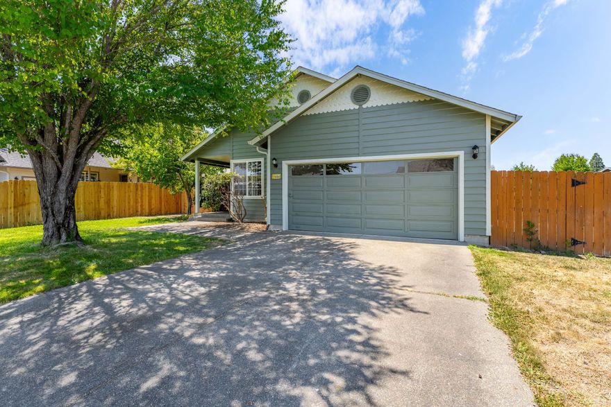 Welcome home! This well maintained and low maintenance single level home is clean as a whistle with fresh interior + exterior paint and brand-new flooring throughout. Sitting on a corner lot and located in a nice neighborhood within school district 7. Easy to love open floorplan, bright kitchen with stainless-steel appliances and plenty of cabinet space, French doors in the living room as well as the primary bedroom, that lead you to the covered patio perfect for enjoying a relaxing evening. Backyard is fully fenced and features a sizable storage shed and inground sprinklers. Attached two car garage and room to park a boat or small RV. Ideally located near the hospital. Call today and schedule a tour of this lovely home!