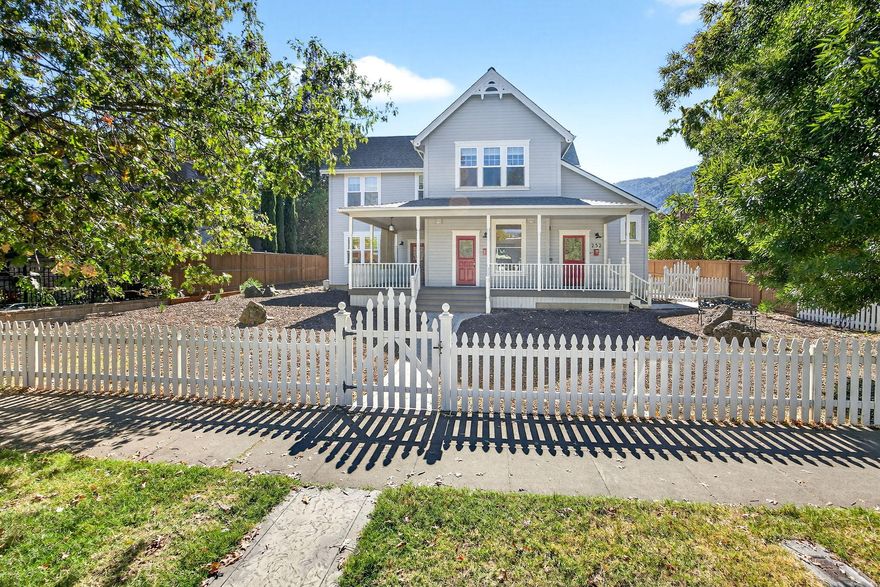 This beautiful Ashland triplex in the heart of the Railroad District, blocks from Food Co-op, theater and downtown, has a large .23 acre lot, plenty of parking and lovely historic curb appeal with modern amenities and upgrades. Currently owner-occupied, 254 has a large living area, a 2017 kitchen remodel, 2 bedrooms each with its own bath and laundry. 256 is a one bedroom w/ full kitchen, living area, bathroom and a patio with garden boxes. 252 is upstairs and was newly built in 2017. It is a permitted vacation rental with gorgeous high ceilings, large view windows, spacious kitchen, 2 beds, 2 baths and washer/dryer. Upgrades galore- tankless water heaters, new concrete pathway and parking for 4 cars, plus 1 RV & a sundeck.  Whether you seek an investment property or a primary residence w/ a multi-generational layout, this beautiful home is a must-see. Buyer to perform their own due diligence regarding permitted uses & future possibilities.