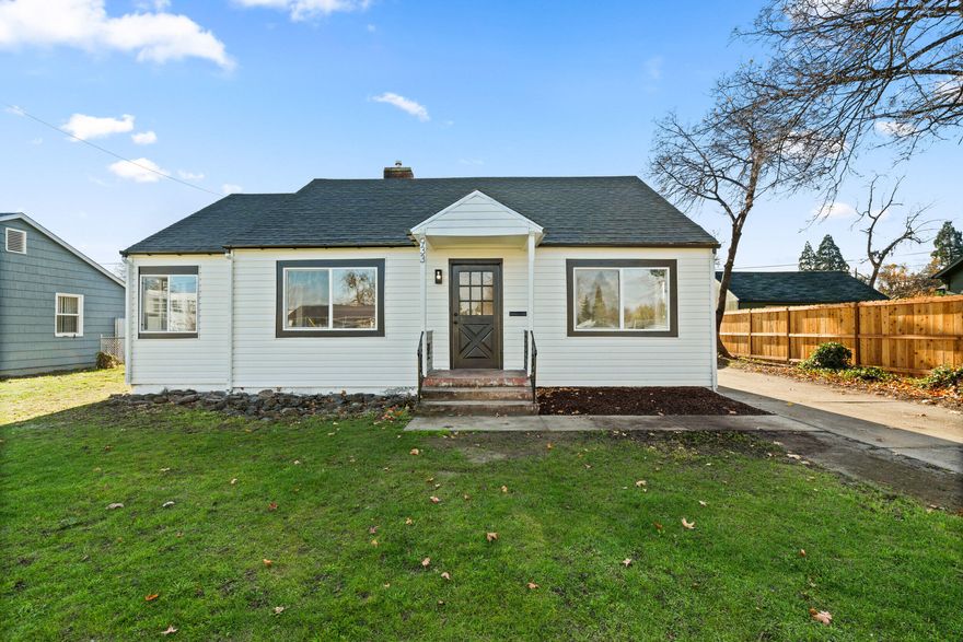 Recently remodeled throughout with great-quality finishes. Updates include new roof, new windows, new appliances, butcher-block countertops, and a beautiful tile bathroom- this home is a must-see. The third room can also function as a bedroom, bonus room or flex space. Property offers alley access, a huge fully fenced lot, RV parking, and a detached garage/shop with rear and front entry. Natural gas available in the kitchen. Plenty of potential for an additional dwelling unit-buyer to do their own due diligence.