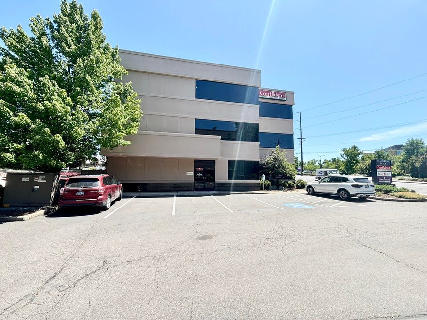 Excellent Class A office or medical suite available on the first floor in the heart of Medford. Prime location with high traffic counts and outstanding visibility on one of the city's main thoroughfares—directly across from Providence Hospital. The suite features fresh interior paint and new flooring throughout, creating a clean and modern atmosphere. Includes a welcoming lobby, 9 private offices, a large central open space ideal for a collaborative workspace or waiting area, a break room with kitchenette, an IT room, and two private in-suite restrooms. First-floor access offers convenience for clients and staff alike. The building is ADA compliant and professionally maintained.