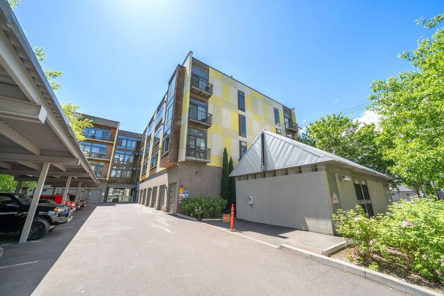A rare opportunity for investors, first-time buyers, or professionals seeking low-maintenance living in Portland's Overlook neighborhood. This 1-bedroom, 1-bath condo offers 635 sq ft of efficiently designed space, high ceilings, bamboo flooring, and a private outdoor deck. The kitchen features quartz countertops and stainless appliances, complemented by in-unit laundry, built-in shelving, and a contemporary bathroom. The unit includes covered off-street parking, secure bike storage, and access to a well-maintained courtyard. Just blocks from the MAX line, New Seasons Market, and popular restaurants, this location appeals to tenants and homeowners alike. Easy 5-minute drive to downtown Portland. Monthly HOA of $434 includes water, sewer, trash, and exterior maintenance — making this an ideal turnkey property with minimal overhead. Don't miss out — strong potential for rental income or long-term investment in one of Portland's most walkable, transit-connected neighborhoods.