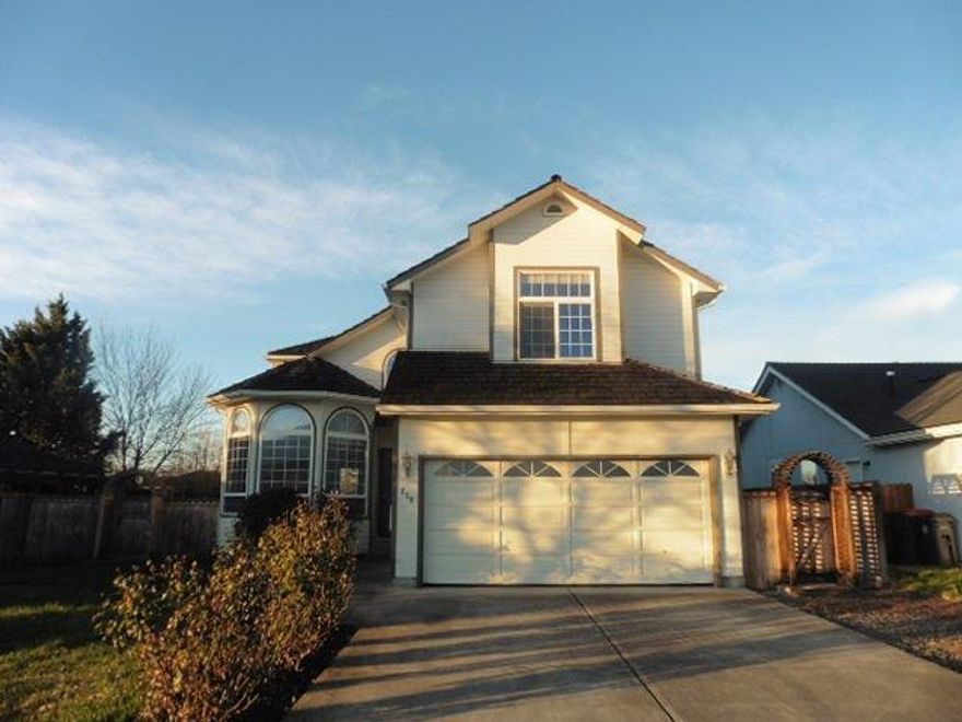 Great home located in a quiet location with mountain views. Large lot offers a fully fenced back yard with a fantastic deck for outdoor entertaining and a large garden area. Inside offers 4 bedrooms and 2.5 bathrooms with a bright living room that leads to formal dining through French doors. Open kitchen leads to another dining nook and family room. Large master suite upstairs is accompanied by 3 more bedrooms and guest bathroom. Lots of potential.