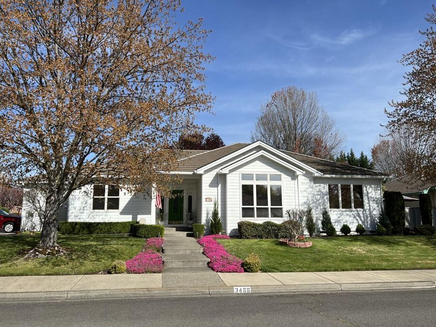 Choice Location on a Corner Lot!  This 3 bedroom, 2 bath, 2016 sq ft home features living room with built-ins, gas fireplace with gorgeous mantle, formal dining room includes built-in china cabinet, island kitchen with corian counters, walk-in pantry, refrigerator and gas range/oven.  There is a nice eating nook off the kitchen with access to the backyard.  The hall bath has shower/tub combo with beautiful glass bowl sink & granite counter, nice laundry with sink, storage & access to the garage.  Spacious master suite with double sinks in bath, walk in shower and walk in closet.  This home has a lot of storage, tile & carpet flooring, wood blinds and much more.  The backyard includes lush landscaping, artificial grass, a covered patio and water feature with koi fish to enjoy the summer evenings.  There is a 2 car garage plus RV parking.  You won't want to miss seeing this home before it is too late!  Make an appointment today!