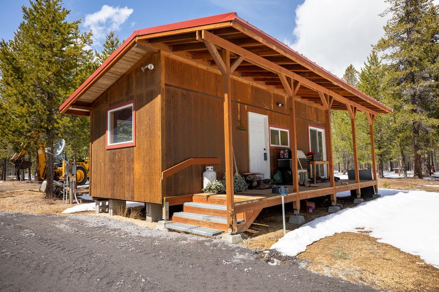 Beautiful secluded five acres off of Monk Lane. Property features a 319 sqft cabin, 24x36 permitted shop, two wells, insulated 10x12 well house with included 1,000 surplus water storage container. Property features RV hookup for friends and family as well as a mobile home ADU. Property backs up to Deschutes National Forest on the West boundary and provides plenty of trails for hiking, hunting, atv's, motorcycles, snowmobiles and more! Don't miss your chance to preview this wonderful parcel!