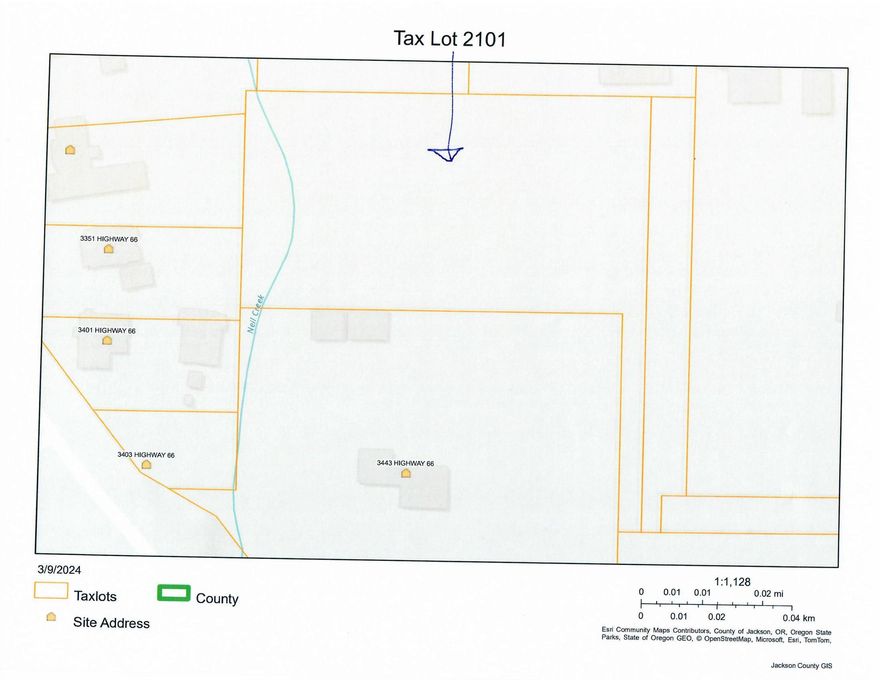 Approximately 1.63 acres of prime grazing or livestock land, just outside the Ashland city limits. Situated off of Hwy 66 and boarded by Maywood drive, this flat usable lot is perfect for someone looking for a place for their horses or small cattle set up. Tax Lot 2101 only.