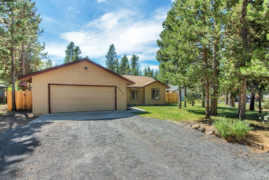 Well maintained single level home on a 1/2 acre lot with an open floor plan, vaulted ceilings, spacious kitchen, wood stove, RV Parking, additional storage buildings and raised garden beds. Enjoy an outdoor lifestyle with Mt. Bachelor, US Forest Lands, Sunriver, Newberry Lava Lands and High Cascade Lakes. Access to the Deschutes River from the community boat launch and dock. Large private backyard with views of forested recreational property for a country feel.