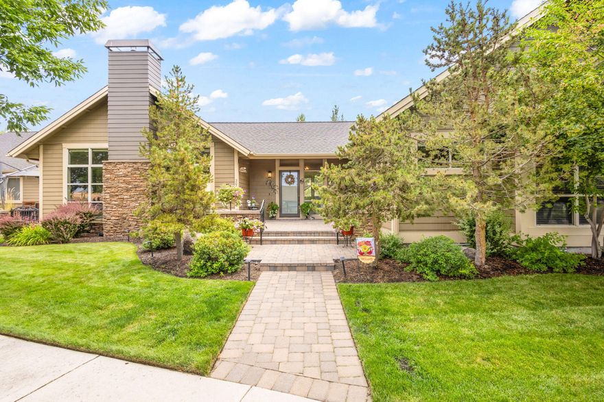 Exceptional in every way—this 2,827 sq ft luxury custom home stands above the rest. Set on a rare .41-acre corner lot, this single-level showpiece offers high-end finishes and thoughtful design throughout. Fresh interior paint and new premium carpet elevate the already stunning interior. Soaring ceilings, hardwood floors, custom built-ins, and designer window treatments showcase the craftsmanship. The gourmet kitchen features double convection ovens, a custom-built vent hood, and extensive cabinetry. Enjoy a dedicated beverage/coffee bar, spacious great room with gas fireplace, and seamless access to the paver pavilion. The backyard is an entertainer's dream: stamped concrete patio, pergola, fire pit, manicured landscaping, water feature, and full fencing. The primary suite offers heated tile floors, a dual-head walk-in shower, and abundant storage. Oversized 3-car garage with half bath, mudroom, and upgraded throughout—this is luxury living without compromise.