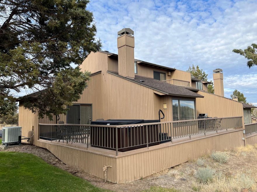 Own your getaway! This 1/5 deeded share gives you 10 rotating weeks each year in a fully furnished 3 bed, 2 bath, 1,405 sq ft Eagle Crest townhome with a brand-new deck and hot tub overlooking the canyon and Deschutes River—your perfect spot to unwind. Conveniently situated within Eagle Crest Resort, you'll have access to an unmatched lineup of amenities including miles of scenic trails, three golf courses, swimming pools, pickleball and tennis courts, biking paths, and on-site restaurants including a new cliffside taphouse overlooking the river. Whether you're seeking adventure or relaxation, this is the ideal getaway and an affordable way to enjoy resort living year-round.