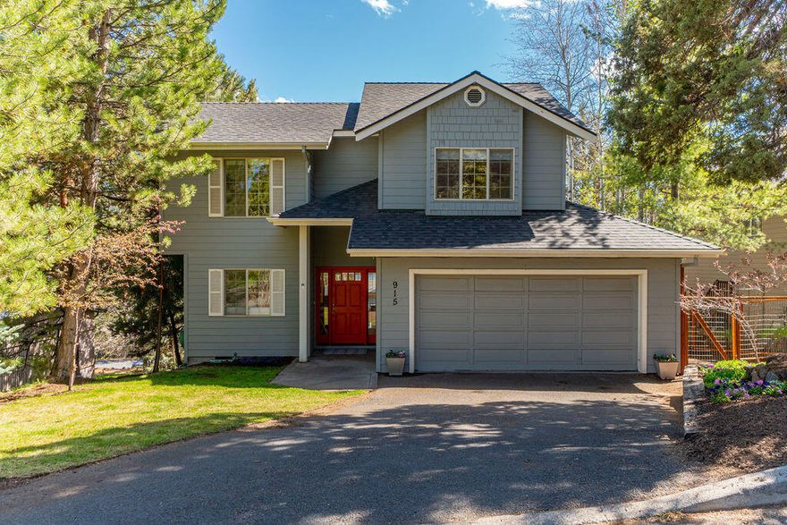 Located in the HEART of NW Bend, this charming home exudes warmth, stunning finishes throughout and embraces TRUE Westside living. Step out your front door and enjoy immediate access to local's favorite, Hillside Park or walk down the street and experience excellent nearby schools, restaurants, breweries and shopping. Light-filled Great Rm w/soaring ceilings, fabulous wood burning fireplace, hardwood flrs and direct access out to delightful deck w/hot tub. Recently remodeled cook's kitchen features solid surface countertops, extensive bar, stainless appl, walk-in pantry and opens to spacious Dining area w/access out to deck for easy outdoor entertaining. Upstairs: Private Primary Suite w/tranquil treetop views and the iconic Old Mill smokestacks. Completely remodeled Primary BA w/dual Quartz vanity, custom ceramic tile shower and walk-in closet. 2 add'l BR upstairs w/park views + full BA, laundry rm and loft flex space. Main level 4th BR/Home Office. A rare gem and opportunity