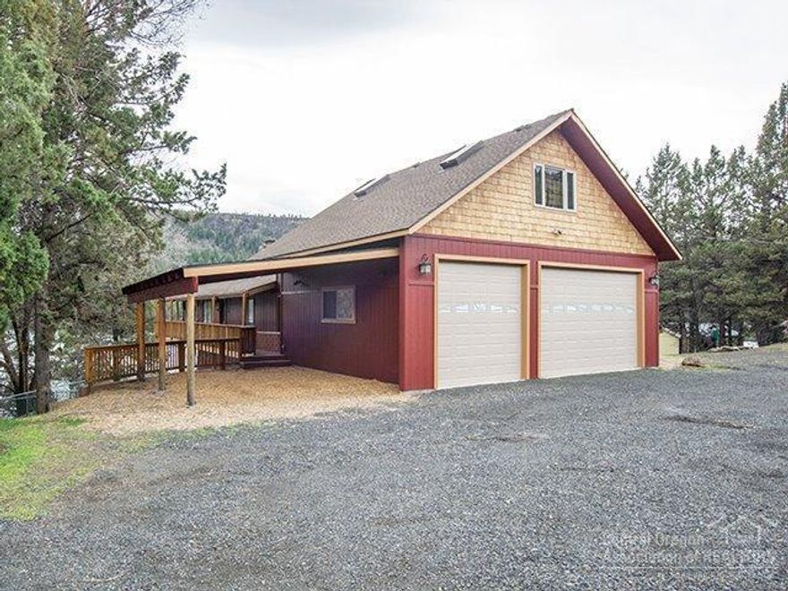 Beautiful home overlooking the shimmering waters of Ochoco Lake. Walls of windows bathe the great room with natural light & offer a commanding view of the lake & surrounding hills. Wrap-around deck is perfect for summer socials or family gatherings. Hickory kitchen cabinets, travertine tile, 3 bedrooms, 2.5 baths, living & family rooms & a bonus room above the triple garage. Some furnishings included. An amazing retreat for young and old alike. Bring your fishing rod!