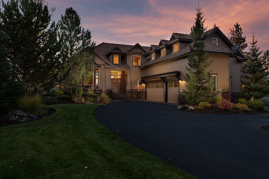 Beautifully appointed home in sought after Broken Top on the west side of Bend. Open floor plan with abundant natural light and new hardwood floors throughout main living area. Great room featuring gas fireplace with stone surround from floor to ceiling and built-in shelving. Newly remodeled kitchen with slab quartz counters, Dacor appliances, butler pantry and two dining areas. Spacious master suite on main level with a spa like bathroom with walk-in tile shower and soaking tub. Office and laundry room also located on main level. Upper level has three bedrooms, two full bathrooms and a large bonus room with wet bar. Expansive paver back patio with gas fire pit overlooking the 14th fairway. Fully landscaped 0.43 acre lot with sprinkler and drip system. Lots of storage throughout home and 926 Sq Ft three-car garage.