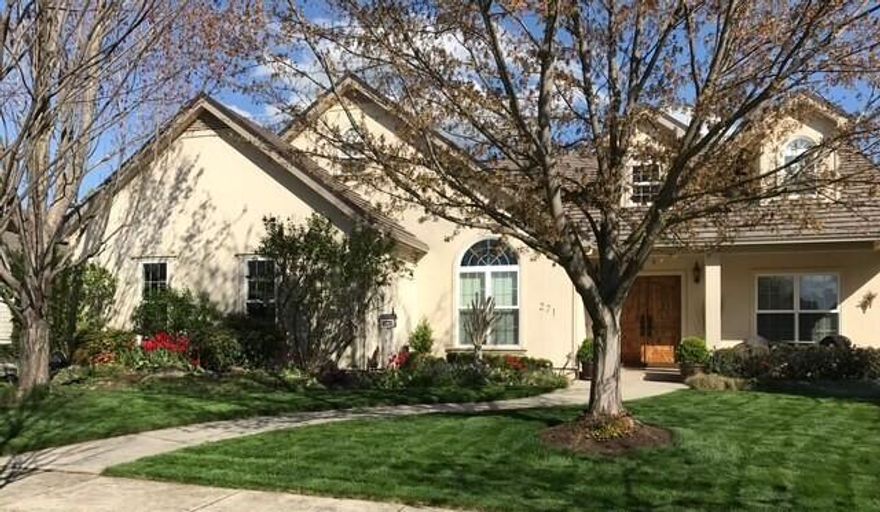 Gated Luxury in Island Pointe, overlooking the 8th fairway of the Rogue Valley Country Club! Custom built, with main floor living this 4 bed, 2.5 bath home is light and bright with NEW interior paint and a versatile floorplan with several formal and informal living spaces. Double door entry featuring an elevated ceiling, travertine flooring, home office with built-ins, an oversized 3-car garage or golf cart storage. Main level primary suite with private patio access, large walk-in closet with built-ins, plus a spacious ensuite with dual vanities, soaking tub and private water closet. Gourmet kitchen with a gas cooktop, ss appliances, large walk-in pantry, Butler's pantry and breakfast nook. Great room area with a gas fireplace, trayed ceiling and a wall of windows to enjoy the golf course views. Covered patio, beautifully landscaped grounds, stucco exterior, tile roof and gated courtyard on a large .31-acre lot. Golf course living at its BEST!