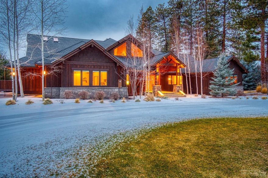 This handsome home enjoys stunning mountain views. The property is 2 miles from Sisters, nestled in the towering pines of the gated community known as Cascade Meadow Ranch. The ranch encompasses 360 total acres with 48 acres in home sites and 312 acres of irrigated pasture, lake, and open space. Specifically designed with the equine owner in mind, the ranch has every amenity for the horse lover. The floor plan strikes a perfect balance between communal and private spaces, with open flow between the gourmet kitchen, dining area, and great room. There is quality in every detail of this finely appointed home including custom wood-built ins, partial radiant heat flooring and stylish, locally designed ironwork. Abundant windows allow Central Oregon sunshine year-round and beautiful views of the Three Sisters, Cascades.