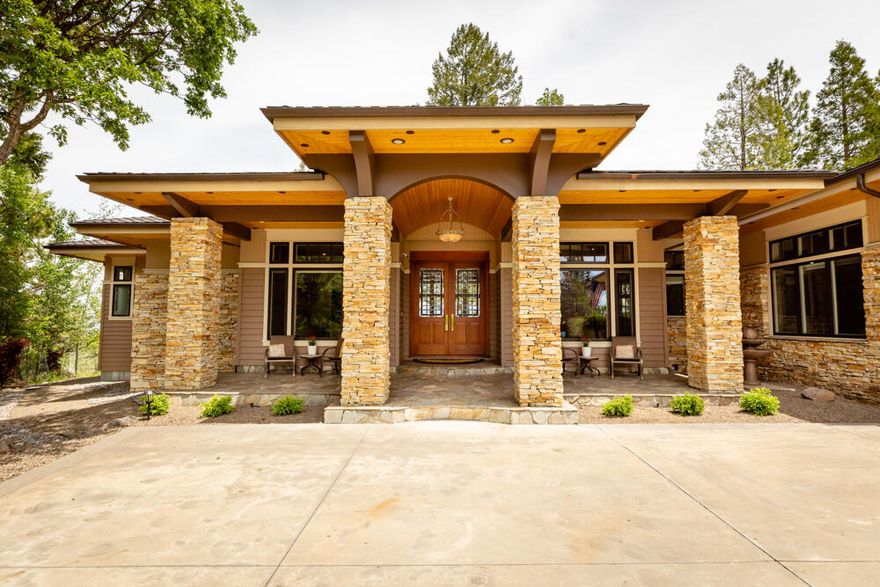 Absolutely breathtaking views of Klamath Lake and Cascade Mountains from this Running Y Ranch, Ridge View home packed with top of the line upgrades. Stunning lake views from this 3,633 square foot home. 3 bedroom, 2.5 bath, with oversized 3 car garage and real stone stacked quartz exterior. Marble flooring and radiant heat throughout. Chef's Kitchen boasts heated Green Uba Tuba granite countertops, stainless steel Wolf range, Subzero Refrigerator, Subzero wine and beverage cooler, and cupboard pull outs. Owner's Suite featuring lake views, fireplace seating area, his and hers vanities, walk through shower with heated floors, Bain Ultra jetted tub, large walk-in closet and bidet. Oversized 3 car garage complete with built-in cabinets and granite countertops, connecting shop with heated marble flooring and attached hobby/storage room with heated granite flooring, built-in cabinets, granite countertops and sinks. Copper gutters/drain pipes/chimney.