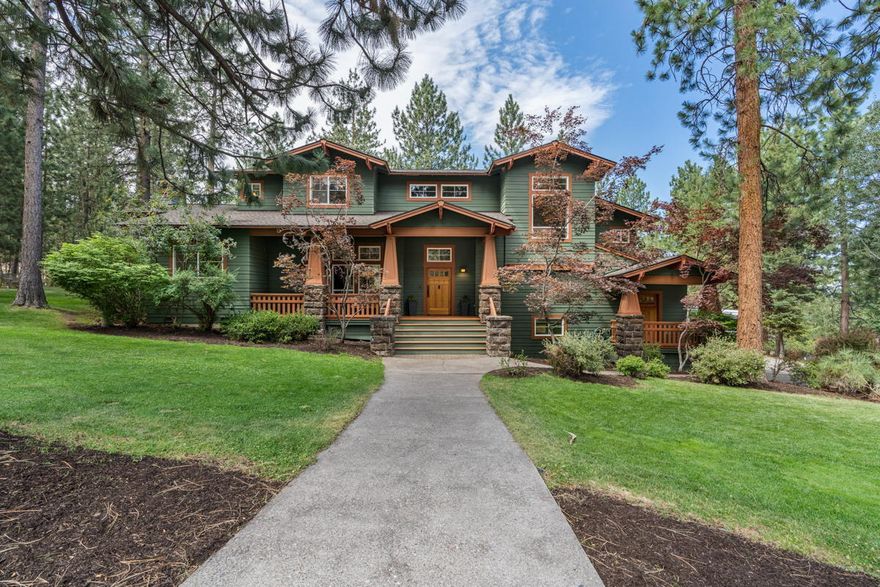 This Scott Gilbride built home pays homage to Craftsman architecture. Found at the end of a quiet cul-de-sac allows the day to begin with morning coffee on your front porch.  Upon entering, you are greeted with slate flooring in the foyer, hardwood floors, classic craftsman columns, & built-in cabinets. Make your way through the living room to the family room, kitchen & breakfast nook. Updated kitchen with quartz countertop, Viking SS appliances, full slate tile backsplash, under cabinet lighting, pull out drawers and much more. For the wine connoisseur, you'll find a climate control wine cellar.  Office/ bedroom & full bath on the main level with two additional bedrooms and primary located up. The spacious master with WI shower, dual vanity and WI. Enjoy your private oasis on the back deck with several seating vignettes. Each one will enjoy the sound of the water feature that inspires nature & relaxation. A bonus is the office with separate entry.