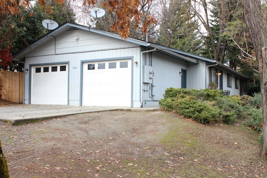 Nice duplex located in NW Grants Pass at the end of a cul de sac with low traffic. Ideal investment or 2 family setup. Each unit features 2 bedrooms, 1 bath and attached garages. All city services.