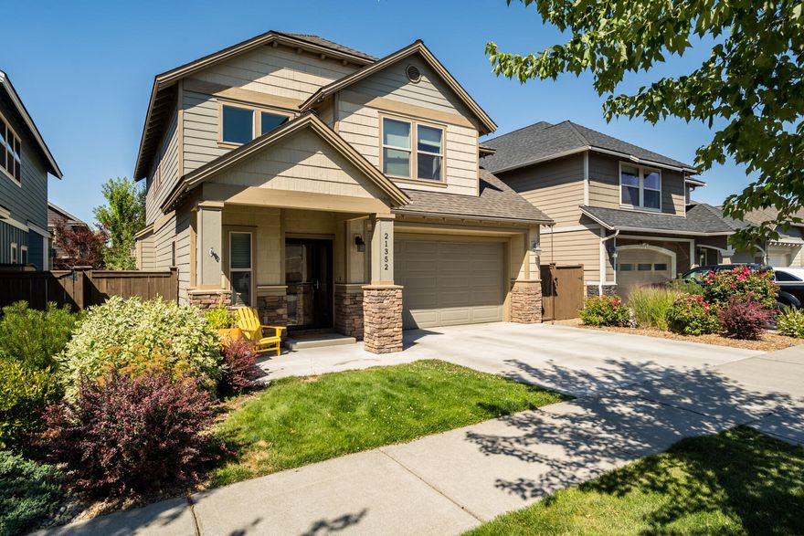 Welcome to this beautifully maintained 2,020 sq. ft. home in Bend's desirable Mirada subdivision. Featuring 3 bedrooms and 2.5 baths, this home sits on a quiet street just one block from the community pool and playground. The inviting kitchen offers stainless steel appliances, a large granite island, and a step-in pantry, opening to a cozy great room with a gas fireplace. Enjoy a fully fenced, landscaped backyard ideal for gatherings or relaxing weekends. Upstairs, spacious bedrooms and granite-accented bathrooms provide comfort and style. Mirada offers a community pool, playground, and four-acre park—perfect for outdoor fun. Conveniently located near schools, shopping, and great local restaurants, this Bend home combines comfort, convenience, and Central Oregon living at its best.
