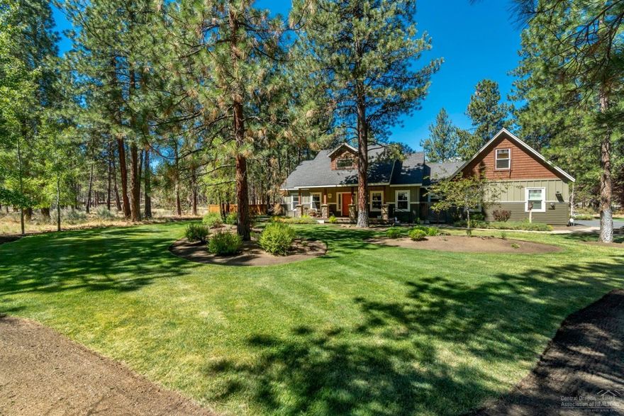 Beautiful custom home on 4 acres just minutes from the Old Mill District, river trails and Brookswood Market. Lot features beautifully fenced and landscaped yard with double gates designed to access remaining acreage. Plenty of room for a shop. High end, custom upgrades throughout. Stunning great room, oversized master suite, upstairs bonus room/loft and large deck/patio. Like new condition. This is a rare chance to have all the benefits of living in the country but still close to all Bend's amenities.