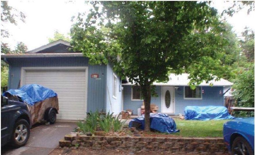 Cute home for sale in Gold Hill - 2 bedroom, 1 bath, just at 1000sf, built in 1988. Lot size .13, but there are no neighbors in the back so it appears much larger. Dining room, which previously was a bedroom, could be converted back to a bedroom if desired. Please, drive-by only - I will need to give renters 24 hours notice to show. Current renters are wonderful and have been there 9 years. House has been cared for and maintenance done as needed. Hard floors throughout, newer kitchen cabinets, laundry room, dog run, fenced, etc. Great for someone wanting to invest in a rental or a family looking for a sweet little home to call their own.