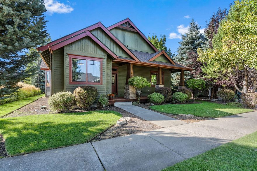 Ready to celebrate the holidays in your new home in the quaint town of Sisters! Charming Craftsman in Pine Meadow Village is JUST RIGHT! Perfect for right sizing & enjoying life with a low maintenance yard & easy living floor plan. This home offers character, comfort, with potential galore! The great room is warm & inviting w/soaring vaulted tongue-and-groove ceilings, while the dining area features elegant coffered ceilings, both spaces filled with natural light from abundant, newly replaced wood-encased windows. With strong bones & timeless details, a wee bit of vision will make it truly your own. The office with french doors is right off the entry without giving up a bedroom. The neighborhood boasts meandering walking paths that follow a seasonal creek, parks & benches to sit and enjoy the backdrop of the Three Sisters & other Cascade Mountains. All this within walking distance to coffee, shops, dining, and trails, making it easy to embrace the best of Central Oregon livin