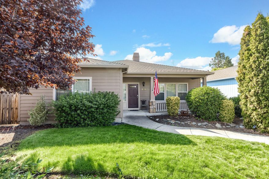 POTENTIAL FOR LOAN PAYMENT OF $1,590! Charming 2004 built Central Point home  that has a covered front porch, hardwood entry and a gas fireplace in the living room. The primary bedroom is separate from the other bedrooms and it has a spacious walk-in closet. There are 2 sinks and a large shower in the primary bathroom. The kitchen has lots of storage cabinets and the kitchen windows overlook the backyard and covered patio, there is a finished garage. Great view of Mt. McLoughlin. One of the sellers is a real estate agent licensed in Oregon.