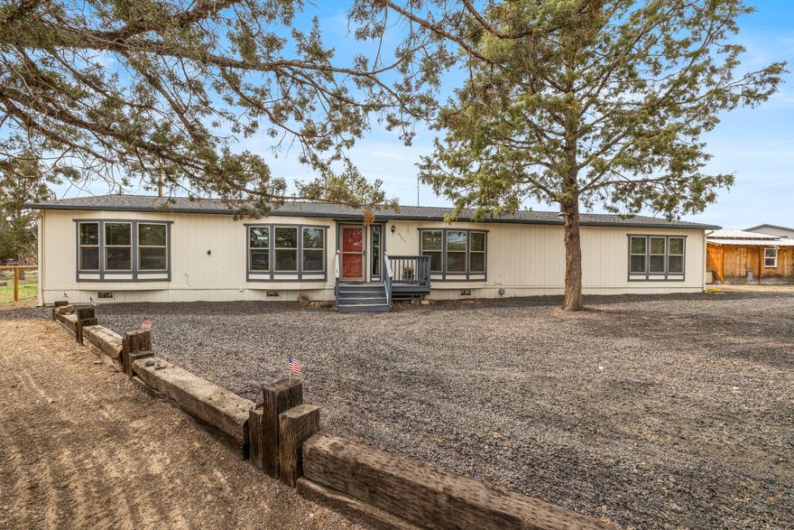 Your opportunity for Central Oregon living in the outskirts of charming Prineville. Priced to sell in today's market. Elbow room for animals, toys, family and more! This 1.74 acre property is clean and maintained immaculately. Outbuildings include Workshop with additional storage, New 16'x36' RV Garage with 14' door, and a new detached 22'x30' garage with 50 Amp RV hookup. Property has a new private well & well house,  is fully fenced, with plenty of space for trailers, to add animal pens, etc.  The well kept 1908 sqft home is spacious with an additional, permitted sunken family room to enjoy, a reverse osmosis filtration system in kitchen for drinking water, Paver patio and low maintenance yard. Everything you need is here! Approximately 18 minutes to Prineville and 15 to Prineville Reservoir.
Call your favorite Realtor and schedule a showing today- short notice is ok!