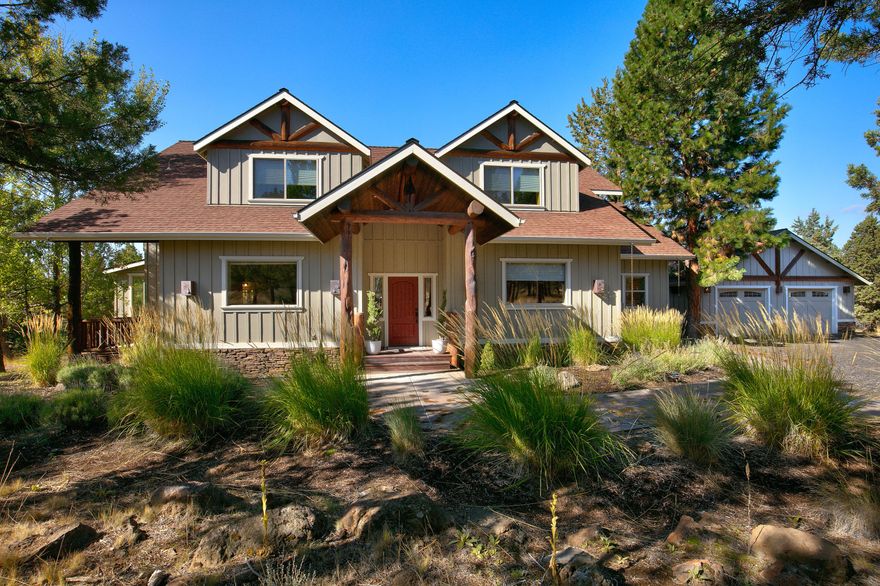 Cascade Mountain and sweeping territorial views, wildlife, pine trees and a private setting close to town. This property is 106 acres, fenced, gated and has 70 acres of well water rights for irrigation and two ponds. The custom ICF NW style home is 4018 sq ft, 4 bedrooms, 3 bathrooms with vaulted ceiling in great room and has amazing views from every window. Chef's kitchen with breakfast bar, dining area, solarium, covered porch, master suite with jetted tub is on main level, office, upstairs with loft bonus room, two bedrooms and a bathroom, utility room and 2 car garage. Property is two tax lots, the 780 sq ft guest home would qualify for a replacement dwelling, 5 stall barn, heated tack room and greenhouse. This is an opportunity for any recreational lifestyle in Central Oregon!