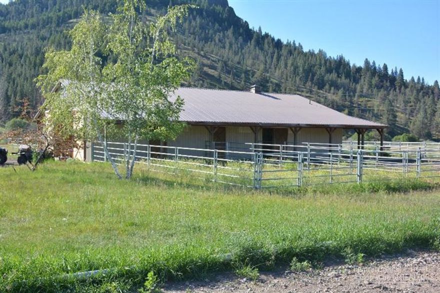 Mill Creek Ranch boasts of 568 Acres of meadows, pastures, and timberland. There is 150+- acres of irrigated hay lands. The Mill Creek Ranch offers fenced and cross fenced into multiple pastures and fields. There are brand new corrals and cattle working facilities, (in progress). A 6 stall barn, hay sheds and remodeled updated 3 bedroom ranch house, and bunkhouse. National Forest cattle allotment, and big game hunting with 2 LOP bull elk and 2 mule deer tags.