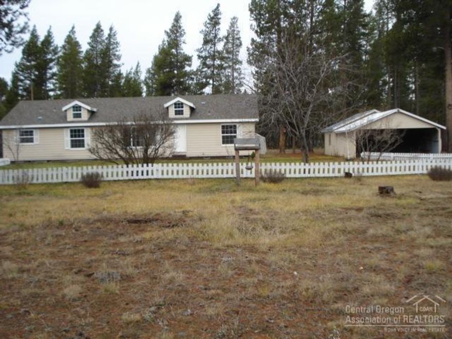 HUD owned home sold AS IS. Located in La Pine Oregon on over 1 acre. Detached garage and 5 storage sheds. Large manufactured home with 3 bedrooms and 2 baths.Please visit HUDHomestore.com for more information or call a Real Estate Broker of your choice.