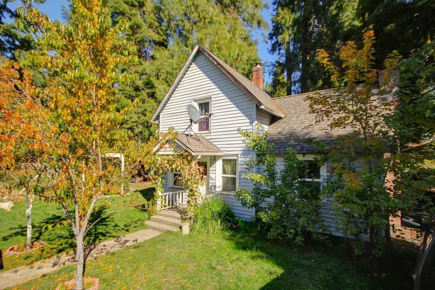 Adorable home in the trees of Prospect! Great curb appeal; mature fruit trees, grapes and berries abound on the property! Fenced garden, chicken coop with small duck pond, 17' x 10' storage shed, tree house, fire pit, dog run and so much more. This beautiful property is located on a quiet lane with easy access to hiking/biking trails just a few hundred feet away! New carpet and flooring upstairs, certified wood stove (1.5 cords of wood included in sale!), all new kitchen and appliances in 2016, bathroom remodel in 2018, new lighting, etc. This home is completely move-in ready! Spacious front living room with cute built in bench seat and storage, main-level master bedroom with cozy fireplace, built-in bench seating (with storage) in dining room, first-floor laundry room with hookups, and bonus room off the 3rd bedroom upstairs (currently used as 4th bedroom). Cute and cozy, this home is simply a must-see!