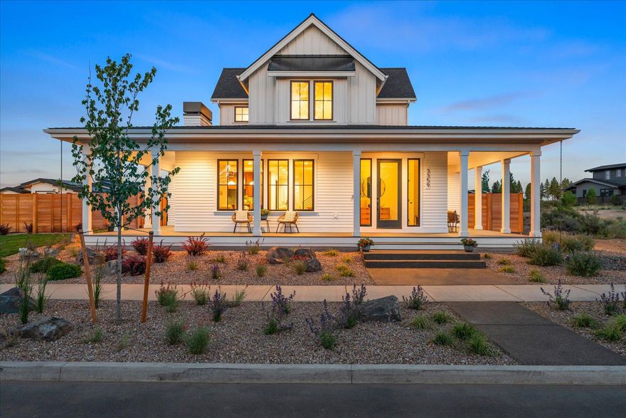 Winner of the 2025 COBA Tour of Homes Best of Show, Best Kitchen, and Best Primary Suite. Stunning farmhouse w/ modern design brought to life by MCD Homes on a spacious .22-acre lot in Discovery West. Built to showcase in the 2025 COBA Tour of Homes, this residence reflects craftsmanship, creativity, & thoughtful execution at every turn. Warm wood floors extend across the main level.  Enjoy a chef's kitchen is outfitted with Thermador appliances, Sea Pearl quartzite, & floor-to-ceiling cabinetry. From the detailed powder room to the spa-like primary suite, every space is elevated by layered textures & curated tilework. Upstairs, a spacious bonus room, three bedrooms, & a beautifully finished second bath offer room to recharge, play, or host. A main-level office, 3-car garage, & generous outdoor area round out the home's functional, layout. Enjoy MCD's signature quiet luxury designed for daily living & ready to be admired in one of Bend's most desirable neighborhoods.