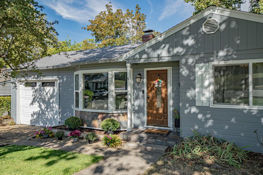 Charming East Medford Home In A Quiet Neighborhood! Step into this cozy and bright home that offers a fireplace and a large bay window that allows tons of natural light. This home has 3 bedrooms, 2 bathrooms, updated master shower, large laundry off of the kitchen, plenty of storage, updated windows throughout. The large backyard features mature trees, fire pit area, child's play structure, and plenty of room for entertaining, wiring for a hot tub is in place, backyard sprinkler system.