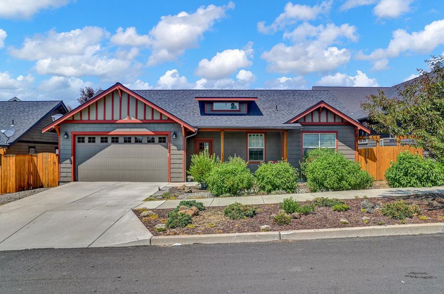 Beautiful, low maintenance, single-level home close to restaurants and shopping on Bend's eastside. Open-concept great room boasts vaulted ceilings and gorgeous hardwood floors. Stainless steel appliances, granite counters, and plenty of storage in the kitchen make this home great for entertaining. Great separation of all three bedrooms allows for privacy and versatility. Low maintenance yard allows for more time to enjoy all Central Oregon has to offer.