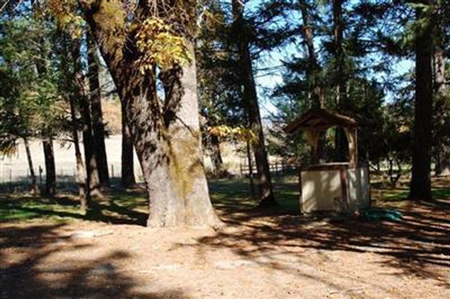 Hard to find creek frontage land with well + septic in. Easy access off paved road only 3 miles to Applegate. Level with driveway in providing lots of parking. Beautiful setting with approx 300' Ft of creek frontage. Detached garage/shop with electricity, concrete floor approx 24 x 20'. Perfect for your dream home.