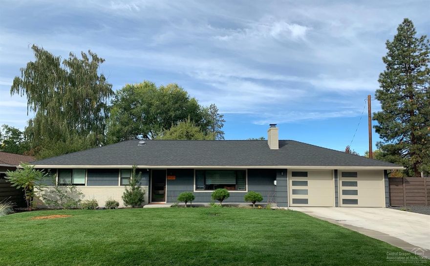 Great mid-town location. Close to Pilot Butte. Classic 1955 ranch style home that was completely remodeled in 2016. Raised ceiling, open floor plan and fireplace. New modern kitchen and modern bathrooms. New windows and new roof. Beautiful hickory wood flooring. Great home for entertaining with large detached covered patio with built in fireplace, Brazilian bbq and fridge. Large yard for kids and pets. The large outdoor fireplace makes it great for entertaining all year round. RV parking with 50 amp plug, laundry room. This house was remodelled for an HGTV show titled Mom & Me.
