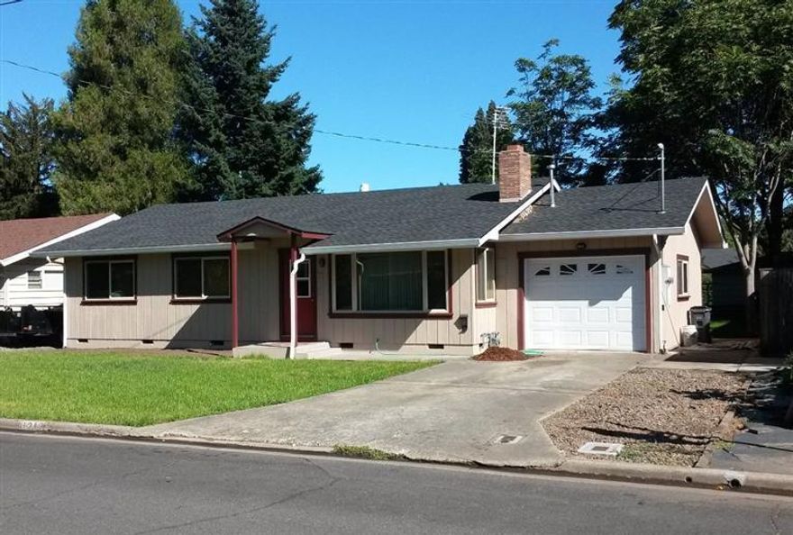 Nice clean East Medford home in great condition. Seller has taken great care in re-do of this home. Extra nice master bath with everything updated. Double sinks, beautiful 2-headed shower, tile floors. Nice dressing area between master bath and large walk-in closet. Abundant storage. Refinished hardwood floors in most rooms. Cozy fireplace with large picture window, French doors and nice sized dining area complete the picture. Distinctive archway separates dining area from living room. Seller has updated electrical panel and heating system and there are gas hookups for dryer if needed. Granite counters, stainless sink and newer cooktop have been added to kitchen. Large back yard - plenty of room to build shop or add tandem garage. All this in lovely Eastside neighborhood. Roof replaced in 2009. Be sure to get inside - you won't be disappointed!!