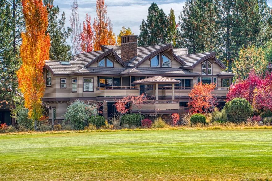 First time on the market, gorgeous one of a kind custom home with golf course and Cascade Mountain Views. One of Broken Top's premier residences, this 4 bedroom, 4 bath home is perfect for entertaining & enjoying phenomenal views from the spacious decks. Fine craftsmanship & quality of finish can be found throughout this impressive home. Architecturally dramatic entry leads to grand great room with cathedral ceilings & wood wrapped windows framing the incredible views. Spacious kitchen with breakfast bar, double ovens, warming drawer, dumb-waiter, cocktail bar & wine refrigerator provides room for all of the chefs in your family. Wake up to sunlit Cascade Mountains in cozy master-suite with fireplace, bath with jacuzzi tub, spacious walk-in closets and washer & dryer. Full en-suite guest rooms with private access to golf-course view patios adjacent to family/media room. Home also features wine cellar, spacious mud-room/laundry room & 3 car garage w/ work-bench & space for golf-cart.