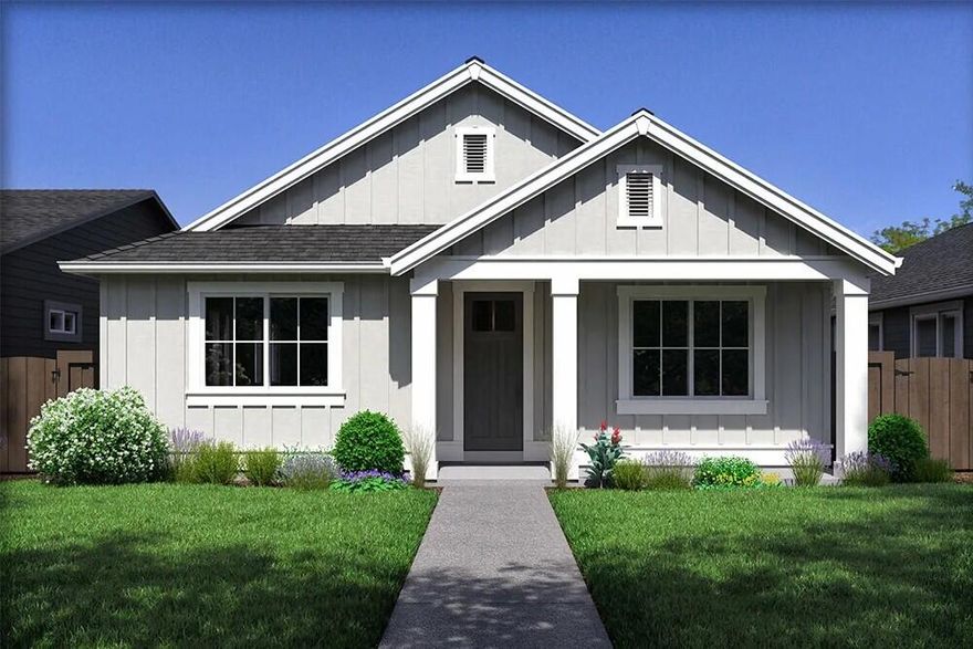 Easton Phase 2 - homesite #'175 - UNDER CONSTRUCTION - Discover this upgraded 1,773 sq. ft. Astoria on Lot 175, offering single-level living and an airy, open layout. Estimated completion is April/May. Highlights include quartz countertops, wood-style flooring, vaulted great room, A/C, tankless water heater, and a fully fenced yard. Interior upgrades feature 8' entry doors, cabinets flanking the fireplace, wood shelving, Silgranit kitchen sink, and added laundry cabinetry with sink. Located in Easton, a vibrant SE Bend community with planned retail, pools, parks, and green spaces. Enjoy Bend's sunny days and high-desert lifestyle in a neighborhood built for convenience and connection. Photos of similar home; finishes/layout may vary.