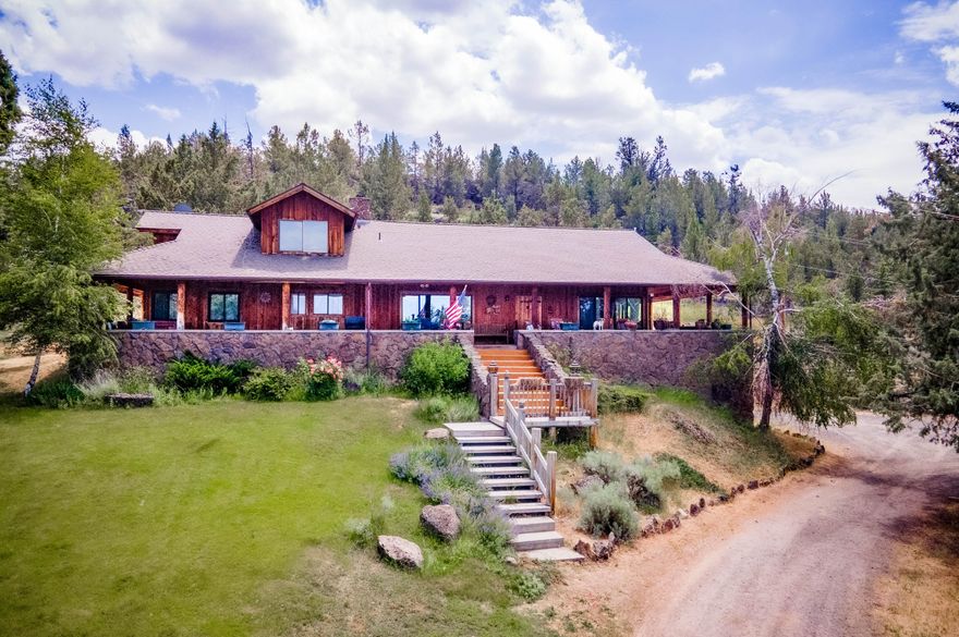 Black Canyon Ranch near Bonanza Oregon-almost 1100 acres with 232.3 acres of water rights from an irrigation well with 8 tower pivot, flood and K Line.  Over 800 acres of juniper and rock with sub irrigated meadows and several ponds.  Beautiful main home is 3 bedrooms, 4.5 bath with office and bunk beds upstairs, primary suite, office area and two additional bedrooms on main floor.  There is a second home, 32 x 60 shop, livestock and hay barns, corrals with Powder River lead up & chute, sheep barn AND an 832 SF cabin.  This ranch sits in a remote location outside of Bonanza in the beautiful Langell Valley.  Property backs up to BLM with miles of open country.  Private, remote- great for recreation with birds, deer, elk.  Sellers ran sheep for several years; ranch is now leased out for cattle pasture.  Fenced and cross fenced- good access to main home and over the property.  There's an old hanger and runway-- too many details to list them all!!  Seller will carry with acceptable offer.