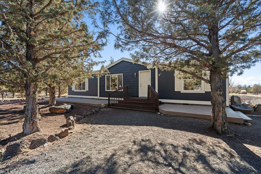Needing space? Just Freshly painted 3 bed 2 bath home located in Prineville Lake Acres. 2+ acres completely fence and gated. Open concept living, spacious kitchen and a large master with walk-in closet. Enjoy mountain views off your back deck. Large 1440 sq.ft shop...the perfect place to store all your toys.