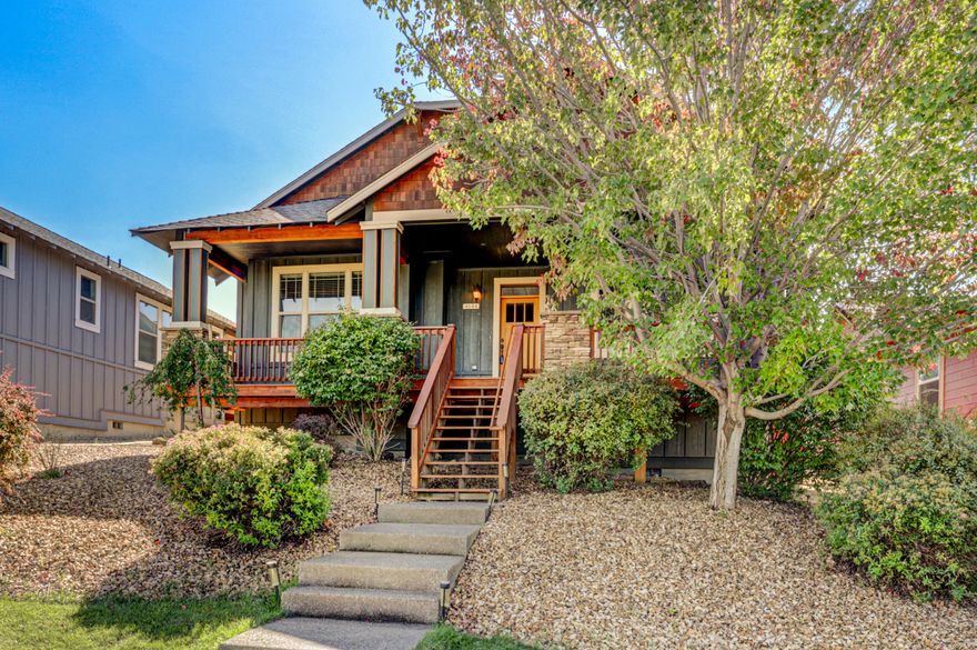 PRICE ADJUSTMENT!! Don't miss the chance to make this move-in-ready home with mountain views in SW Redmond your home today! This lovely neighborhood is in Juniper Hill Subdivision and has NO HOA Fees. The primary bedroom is on the main level and features a soaking tub and walk-in shower. Upstairs, you will find a separate great room with two additional bedrooms and a full bathroom. The spacious front deck is ideal for sitting outside and enjoying your morning coffee or relaxing in the evening. This home has a fully fenced landscaped backyard, a double door easy access new shed, and a 2-car garage with alley access.