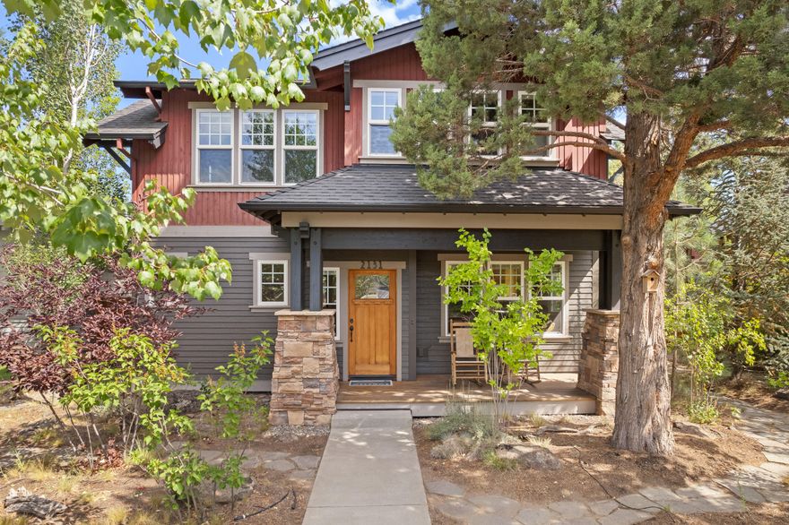 Classic NW Crossing home with close proximity to schools, trails, parks, farmer's market, & the restaurant/retail hub of NW Crossing! This spacious home is well designed for privacy, with an extra large, flexible 4th bedroom ideal for hosting guests, or using as a family room. On entry, step into the primary living area, recently renovated with a stackable 8 foot glass door leading to the covered deck, bringing the outdoors in. The kitchen has solid surface countertops, updated lighting and extended cabinets. Upstairs are three generous sized bedrooms & a full bath that is shared with the large flex space/4th bedroom. The vaulted primary suite has room for a desk & sitting area with an en suite bathroom housing a soak tub + separate tiled shower. Ceilings and deck are wired with a WiFi sound system. The spacious two car garage off the alley has beautiful cabinets & features for organized storage. Bring your toys and settle into this lovely home in the heart of NorthWest Crossing!