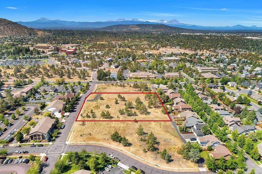 Prime development land conveniently located off 27th Street in Bend's medical overlay zoning. Property is zoned RH, allowing for hotel, multifamily, medical and various other uses. Full set of engineered plans for long-term stay hotel completed and negotiable in purchase price. This rare zoning is ripe for development and surrounded by St. Charles, Bend Urology, Bend Dermatology, Whispering Winds and PacificSource, to name just a few!