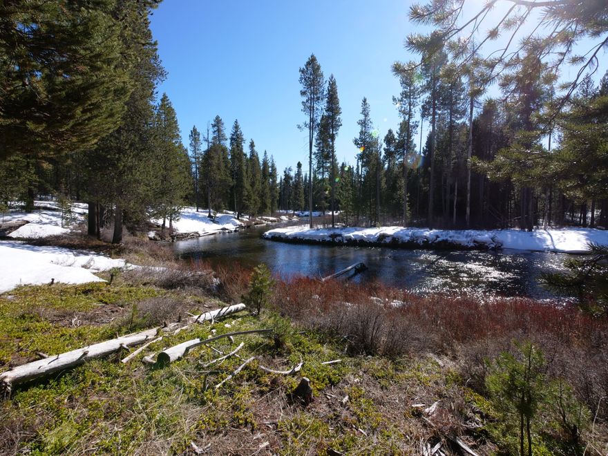 Almost 3 acres of Crescent Creek front property. Located near Crescent Lake Odell Lake, and Willamette Pass Ski Resort. Build your dream home or vacation cabin or set up a nice camp site along the creek.  A must see!!
