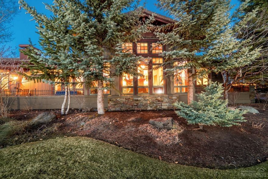 Located in prestigious gated golf community of Broken Top, this dramatic custom home is located in a private park-like setting surrounded by greenbelt and on a quiet cul-de-sac. Entering the home, notice the quality of craftsmanship of this luxury home: dramatic high ceilings, massive wood beams and moss stone fireplace. Mostly main level living, with oversize master, the guest suite could be a second master. Gourmet cook's dream kitchen, and 3 private patios. Privacy, luxury, and entertainer's delight.