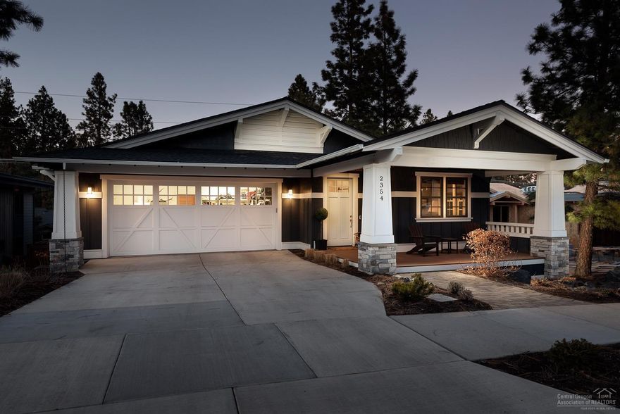 Stunning craftsman style home located in highly desirable Northwest Crossing, overlooking tall pine trees on .20 acre lot with abundant natural light. This bright and spacious home features main level living with vaulted ceiling, hardwood floors throughout, great room, den, half bath and beautiful master suite. Remodeled master bath with quartz counters, tile floor, soaking tub, tile shower and walk-in closet. Solid surface counters in kitchen with large island, professional style stainless appliances, custom cabinetry and built-ins. Lower level features tall ceilings, new wool carpet throughout, bonus room, guest suite with bath, two additional bedrooms, full bath and extra storage. Main level deck and lower level custom paver patio provide spacious outdoor living space perfect for entertaining. Conveniently located on Bend's westside near schools, parks, restaurants and recreation.