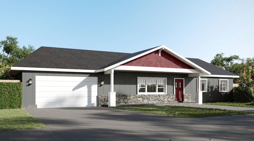 Under construction! Welcome to Korbin Meadows, Phase 1, a new community in desirable neighborhood of SW Redmond. Lot 17 is a .21 acre lot featuring the Maple floorplan. Single level living with 3 bdrms, 2 baths and 2 car garage. Primary bdrm features a box vault ceiling & 2 walk-in closets. Both primary & guest bathrooms tout double vanities w/ quartz counters & tile backsplashes. Entertain in your kitchen w/ SS appliances, soft-close cabinets, walk-in pantry, full-height tile backsplash & extensive countertops opening to dining area & vaulted great room w/ decorative gas burning fireplace. Durable laminate plank flooring thru-out w/ carpeted bdrms. Laundry/utility room too. Covered front porch w/ mountain views. Fenced backyard w/ landscaping & sprinklers, RV/boat parking & entrance gate. Upgraded finishes & A/C included! Est. completion January 2024.*Rendering/floorplan subject to change. Photos for reference only, finishes may vary.